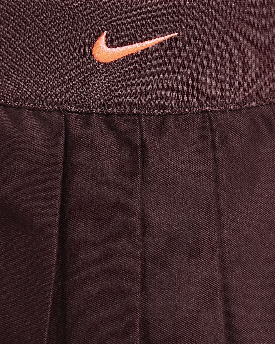 Nike Sportswear Girls' Pleated Skirt - Burgundy Crush/Hot Punch