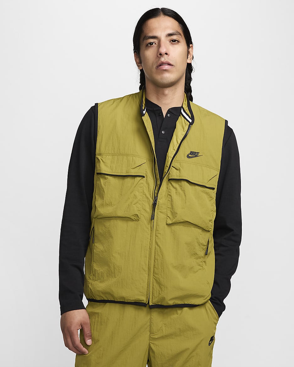 Nike Tech vevd vest til herre - Pacific Moss/Pacific Moss/Svart