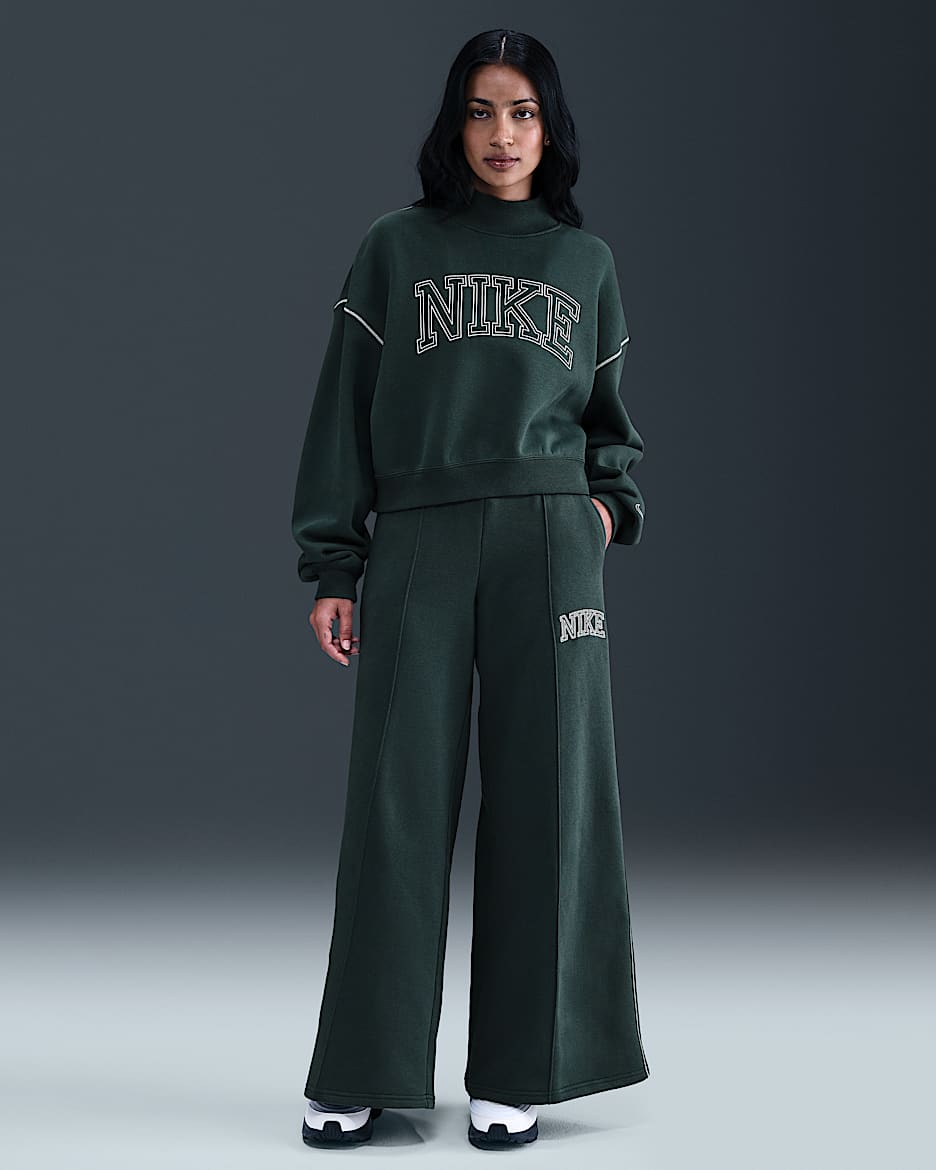 Nike Sportswear Phoenix Fleece Women's Wide-Leg Sweatpants - Seaweed