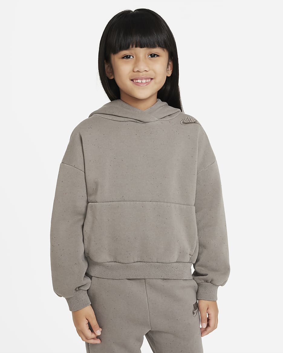 Nike Little Kids' Icon Fleece Pullover Hoodie - Cave Stone
