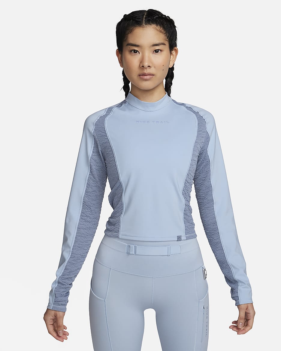 Nike Trail Women's Dri-FIT Long-Sleeve Running Top - Light Armory Blue/Ashen Slate/Ashen Slate