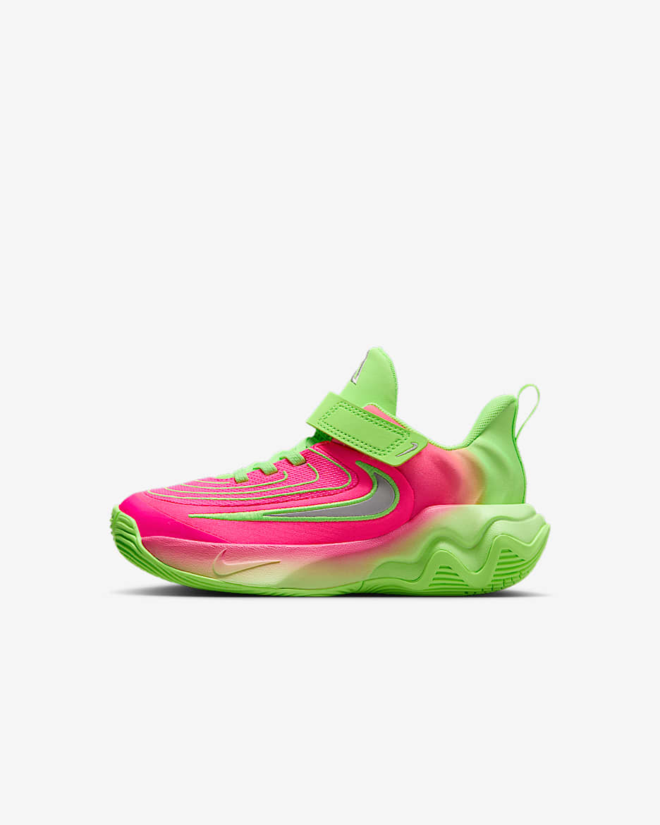 Tenis para niños de preescolar Giannis Immortality 4 - Avalancha lima/Hiperrosa/Gris hierro