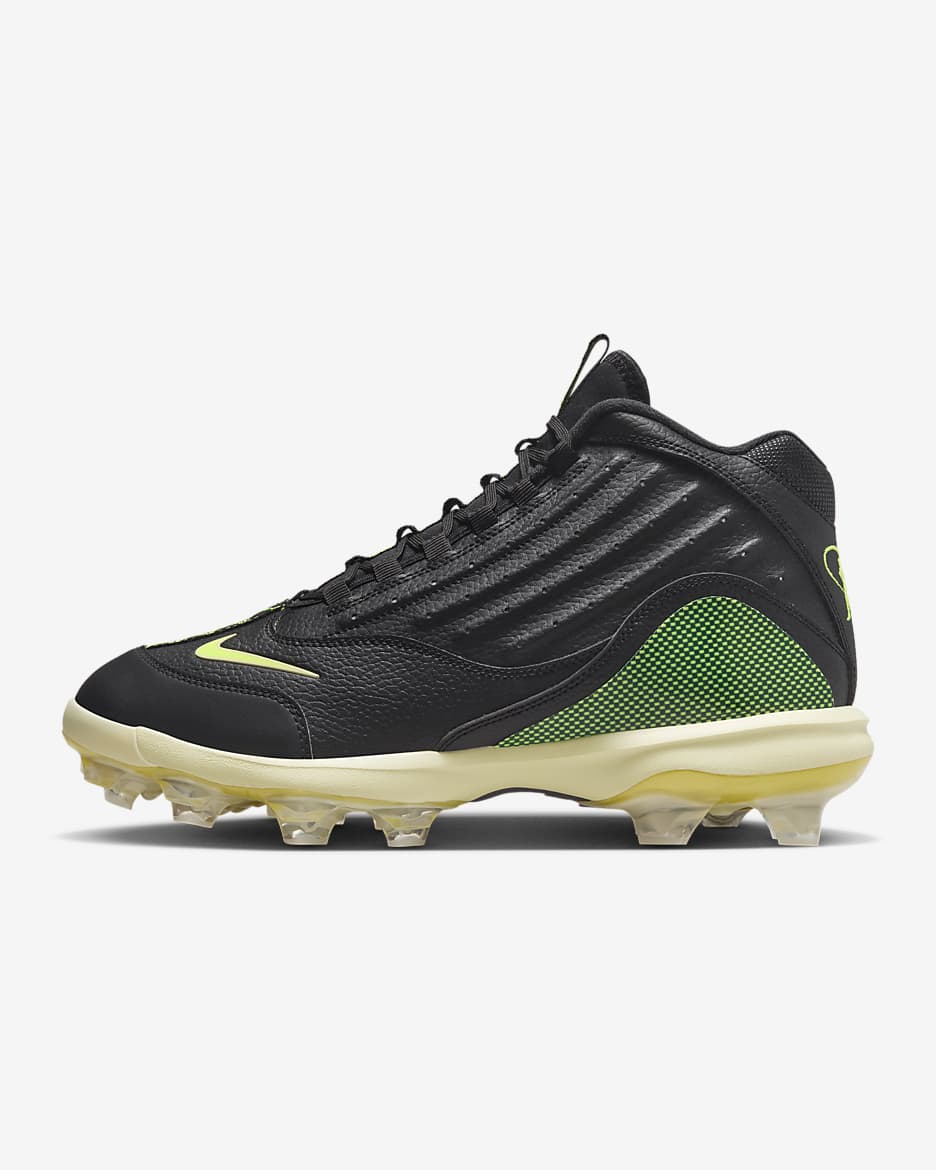 Nike Griffey 2 MCS Men's Baseball Cleats - Black/Volt