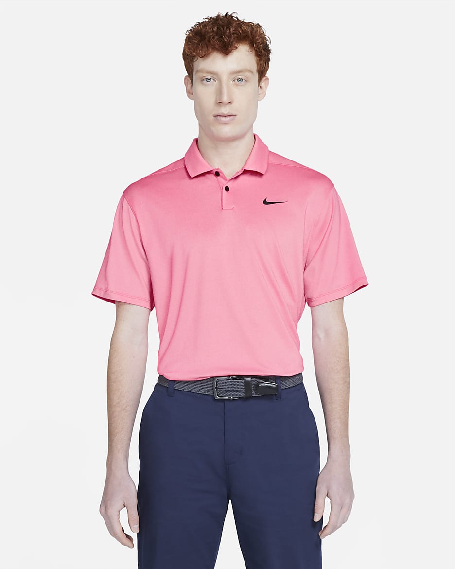 Nike Dri-FIT Vapor Golf-Poloshirt für Herren - Hyper Pink/Schwarz