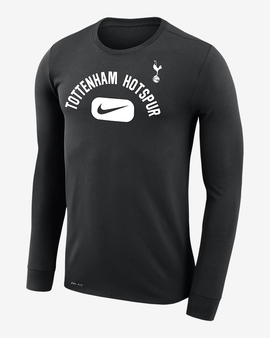 Tottenham Legend Men's Nike Dri-FIT Long-Sleeve T-Shirt - Black