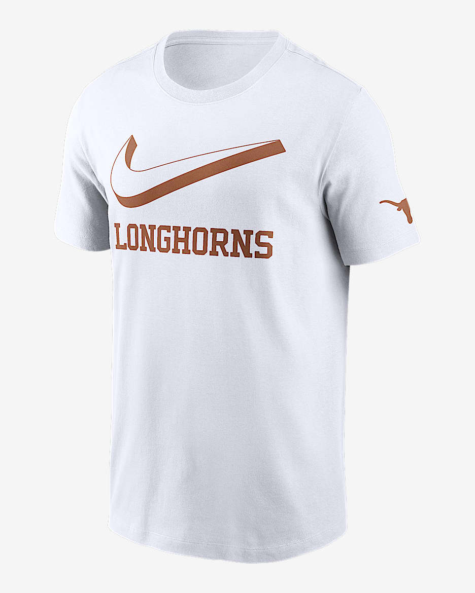 Texas Primetime Campus 2-Hit Swoosh Men's Nike College T-Shirt - White
