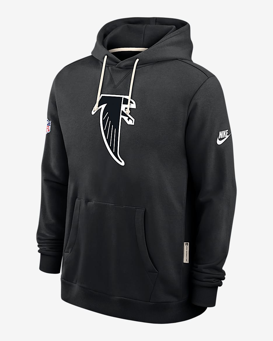 Sudadera con gorro sin cierre Nike Dri-FIT de la NFL para hombre Atlanta Falcons Alt Offensive Set Play Sideline - Negro