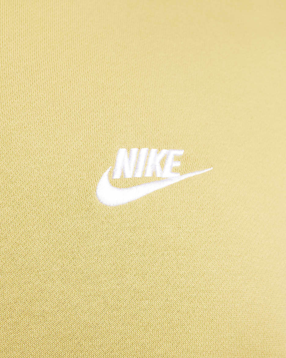 Nike Sportswear Club Fleece Pullover Hoodie - Buff Gold/Buff Gold/White