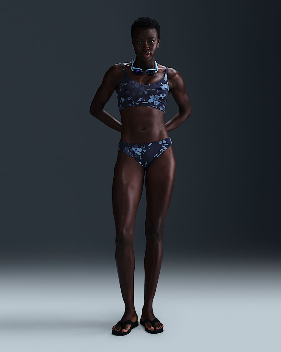 Prenda inferior de bikini Hipster Nike Swim para mujer - Azul marino medianoche