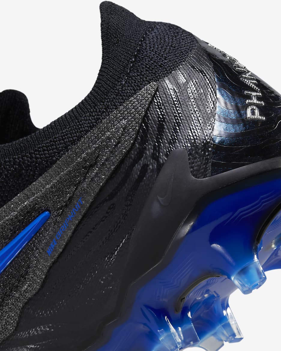 Nike Phantom GX Elite Firm-Ground Low-Top Soccer Cleat - Black/Hyper Royal/Chrome