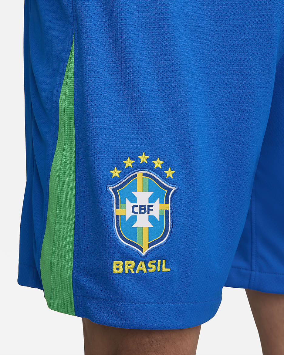 Brazil 2024 Stadium Home Men's Nike DriFIT Soccer Replica Shorts.