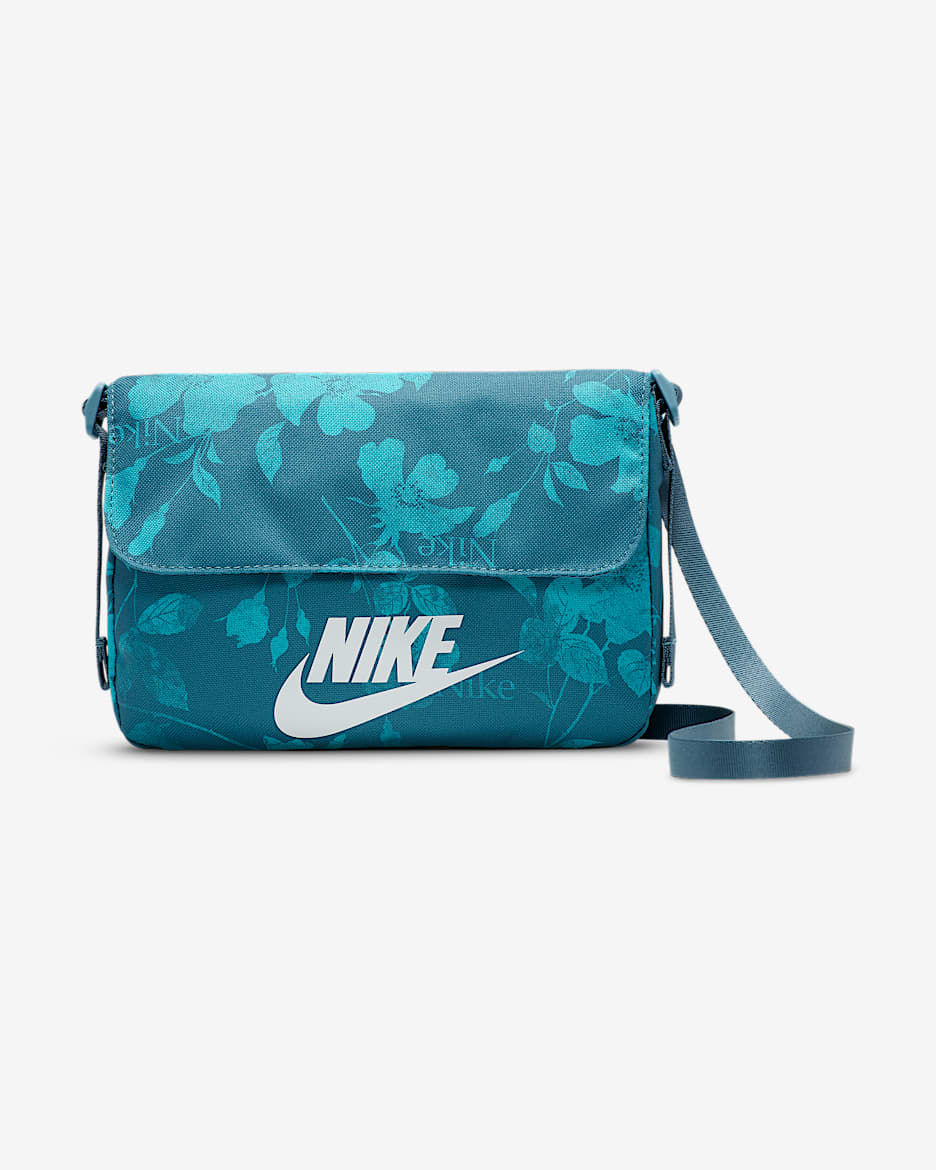 Nike Sportswear Futura Women's Cross-Body Bag (3L) - Smoky Blue/Dusty Cactus/White
