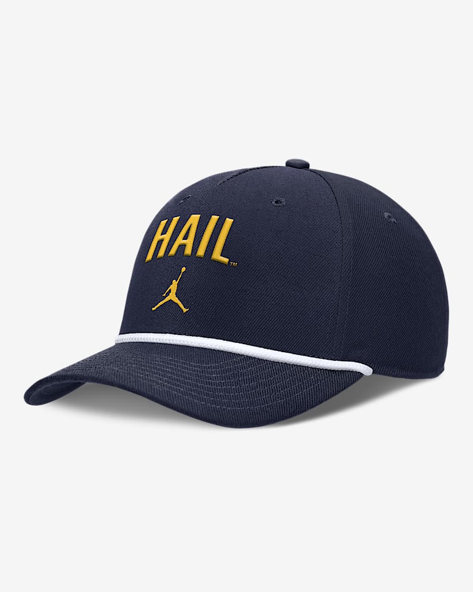 Michigan Primetime Rise Campus Men's Jordan Brand College Adjustable Hat - Navy