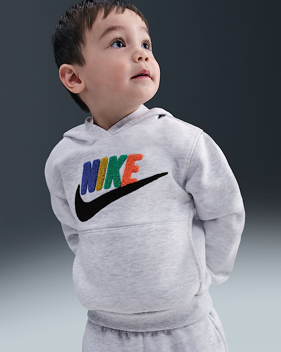 Nike Club Toddler Chenille Pullover Hoodie - Birch Heather