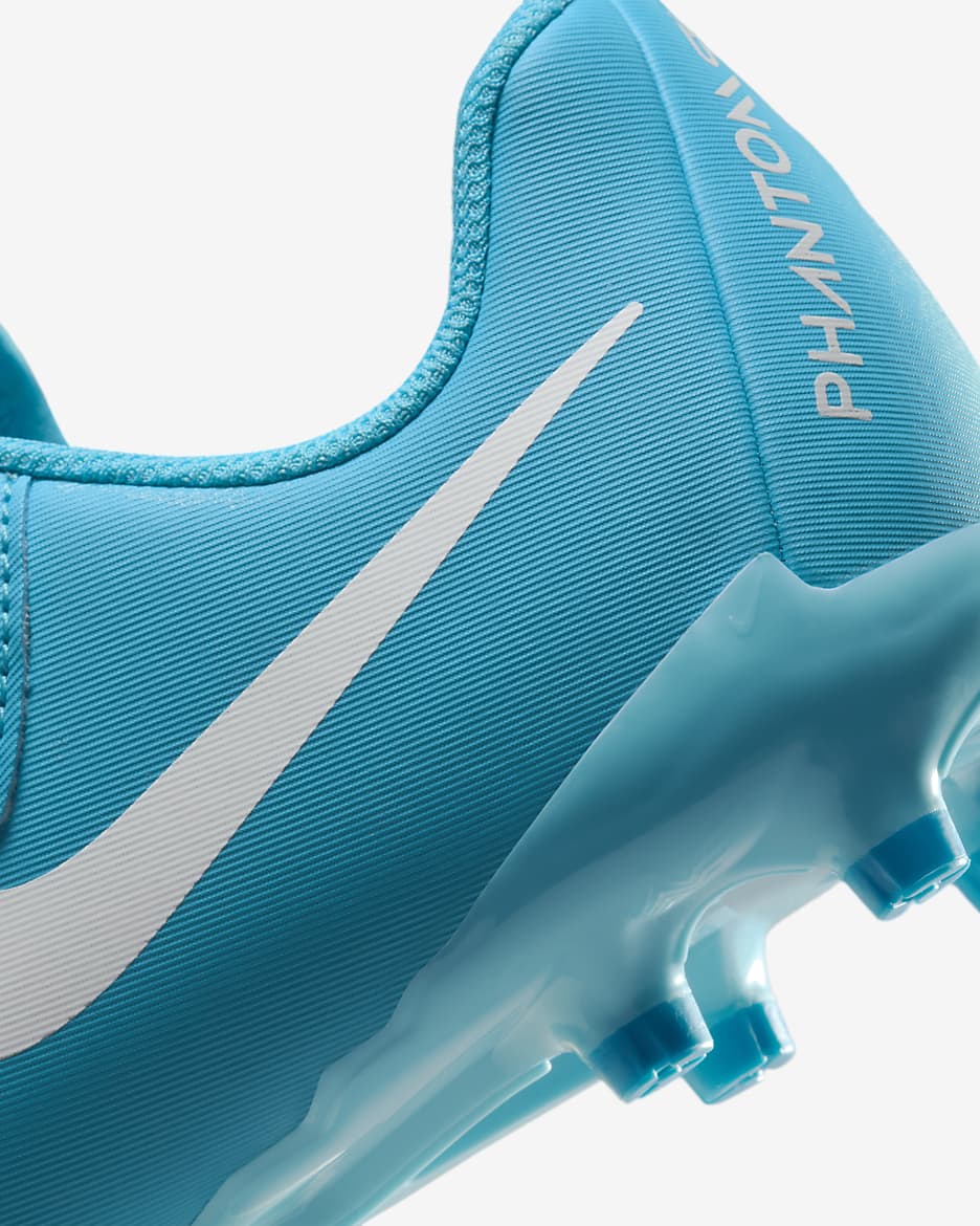 รองเท้าสตั๊ดฟุตบอลไม่หุ้มข้อเด็กเล็ก/เด็กโต MG Nike Jr. Phantom GX 2 Academy - Blue Fury/ขาว