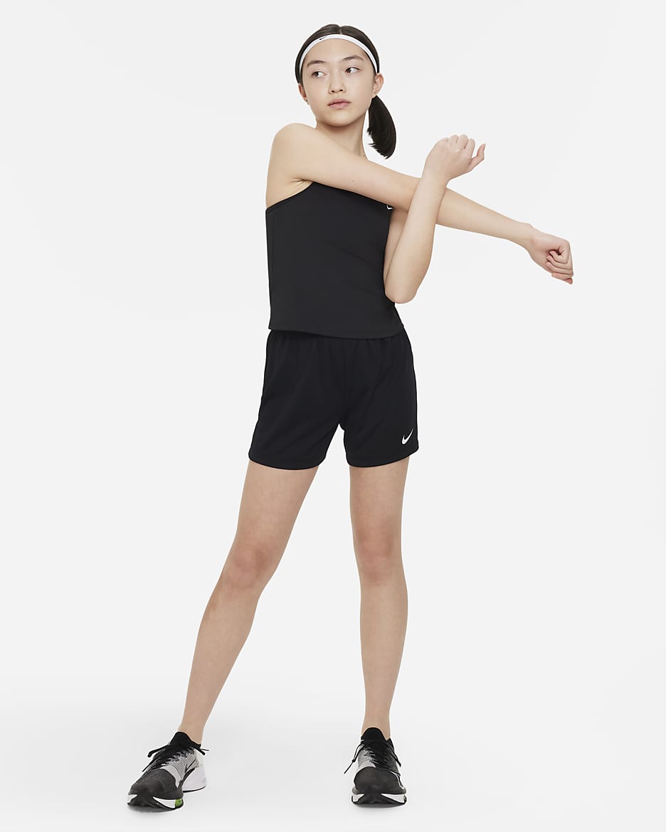 Nike Trophy Big Kids' (Girls') Dri-FIT Training Shorts - Black/White