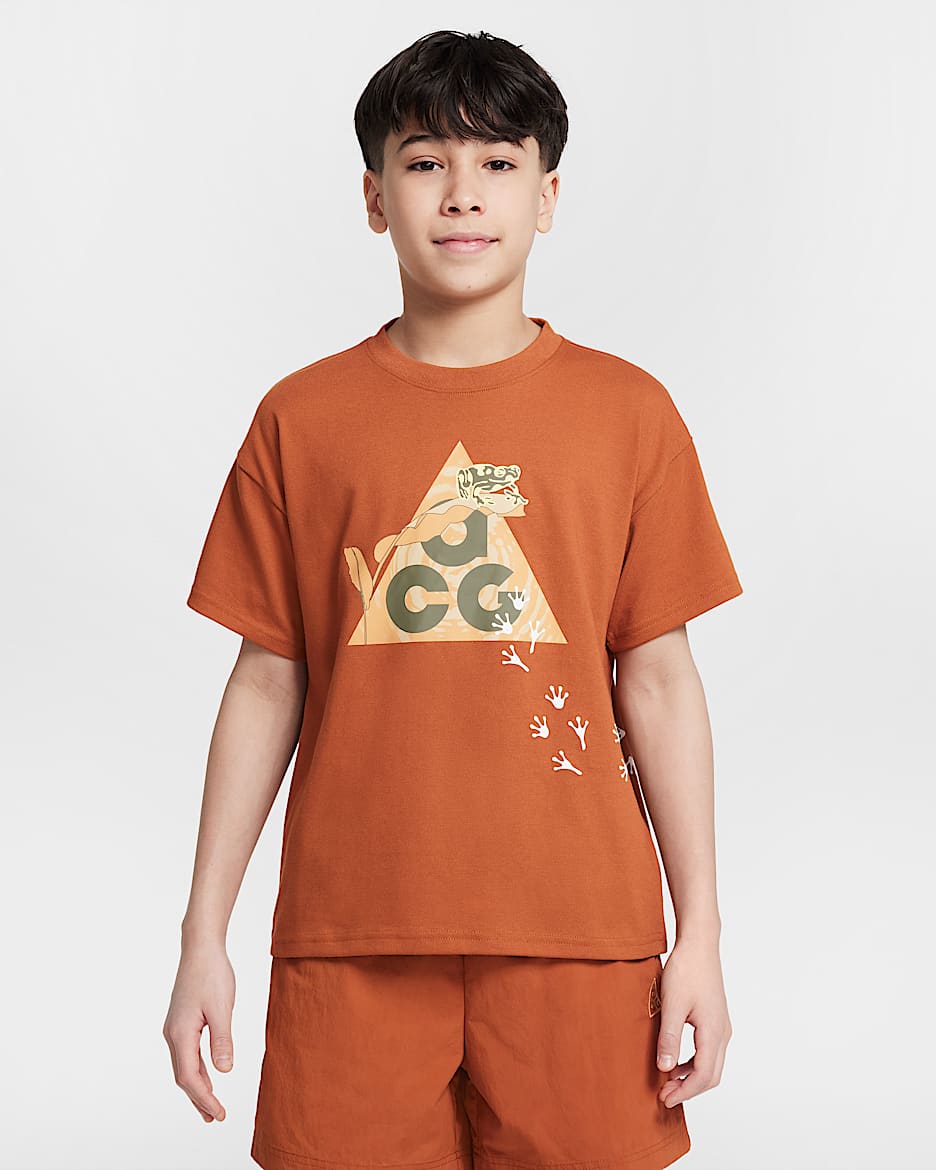 T-shirt Dri-FIT Nike ACG pour ado - Dark Russet