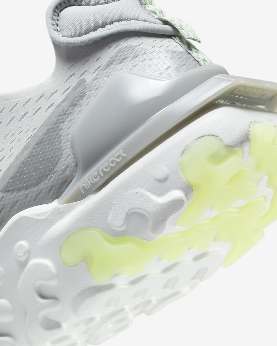 Chaussure Nike React Vision pour homme - Photon Dust/Barely Volt/Summit White/Noir