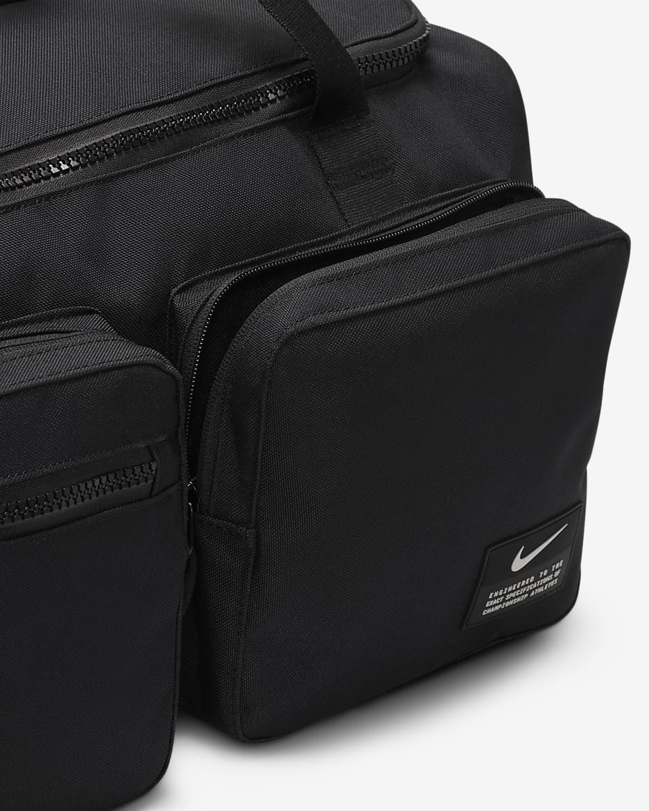 Nike Utility Power Training Duffel Bag (Small, 31L) - Black/Black/Enigma Stone