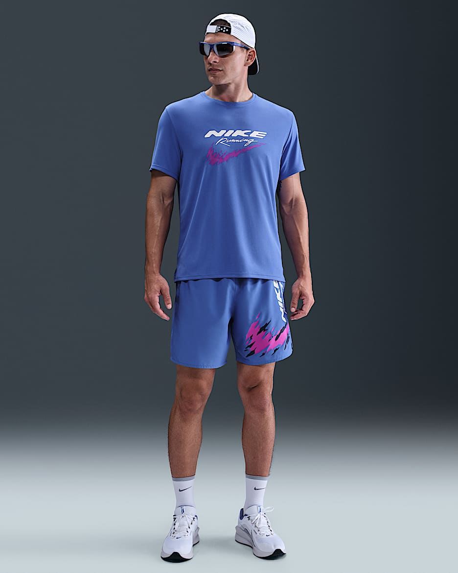 Nike Challenger Men's Dri-FIT 18cm (approx.) Brief-Lined Running Shorts - Comet Blue