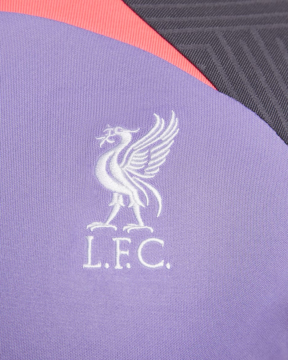 Liverpool F.C. Strike Third Men's Nike Dri-FIT Football Short-Sleeve Top - Space Purple/Hot Punch/White