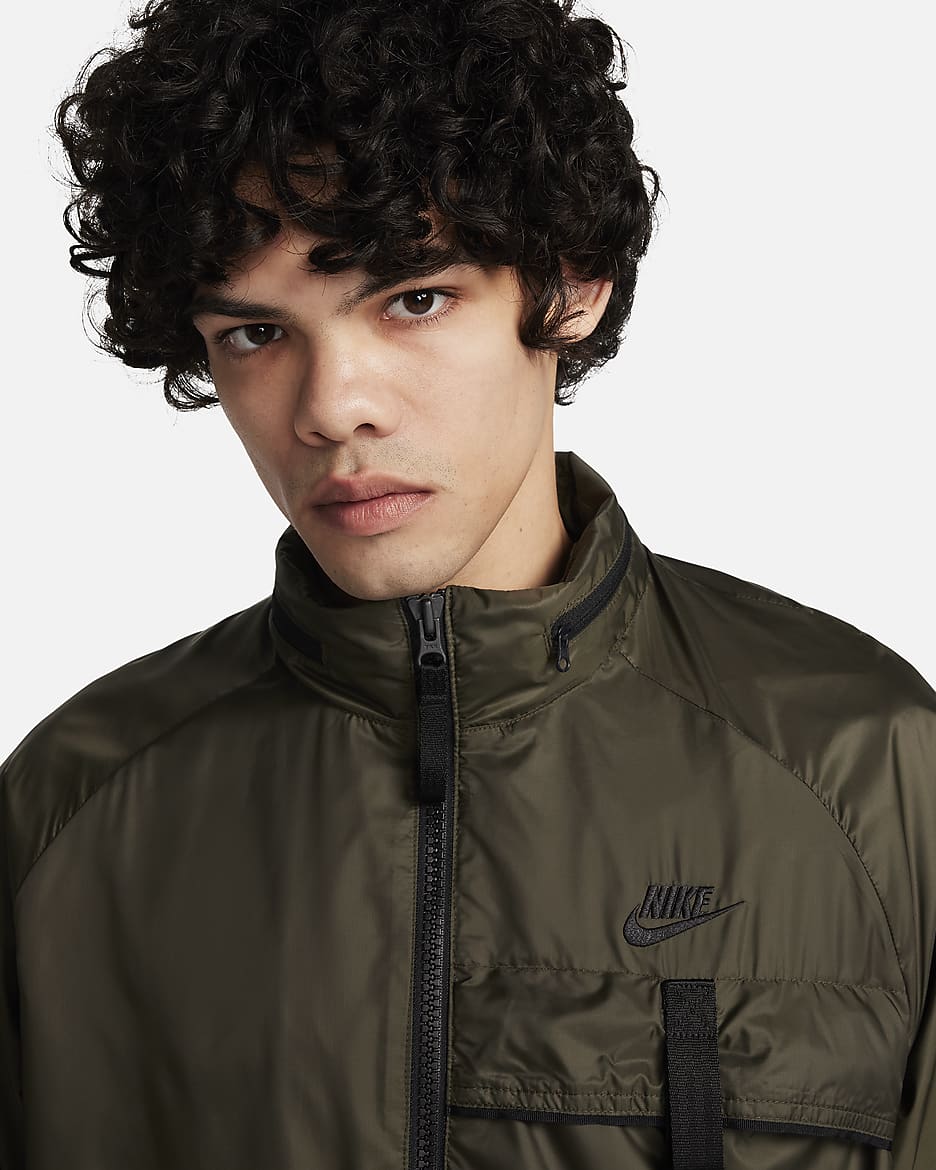 Nike Sportswear Tech Woven Chaqueta plegable con forro N24 - Hombre - Cargo Khaki/Negro