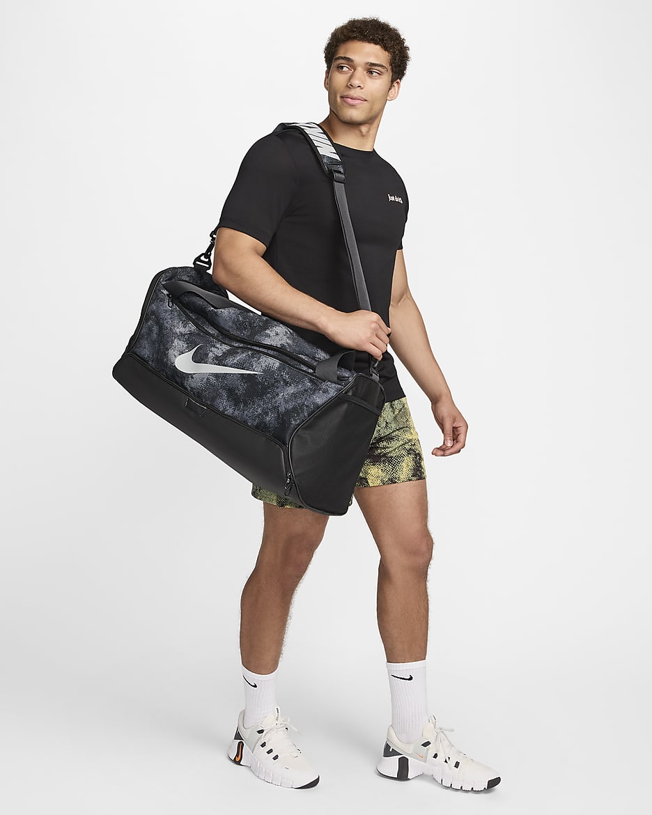 Nike Brasilia Duffel Bag (Medium, 60L) - Iron Grey/Black/Light Smoke Grey