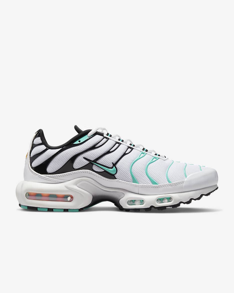 รองเท้าผู้ชาย Nike Air Max Plus - ขาว/ดำ/Reflect Silver/Hyper Jade