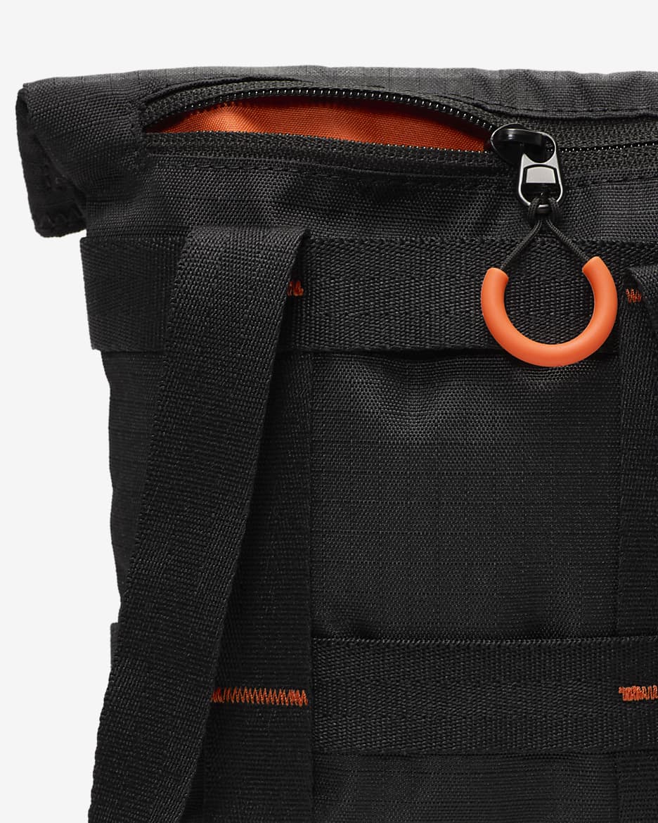 Nike Sportswear Cargo Cross-Body Bag (3L) - Black/Black/Orange