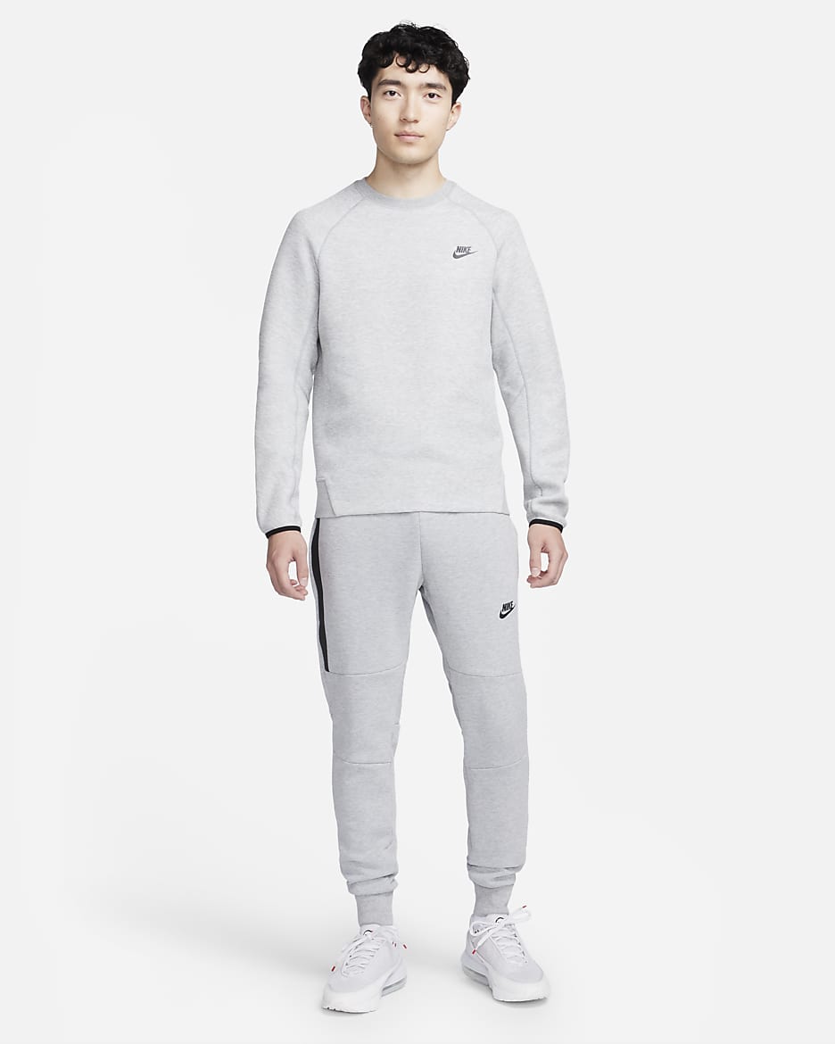 Nike Sportswear Tech Fleece Men's Crew - Dark Grey Heather/Black