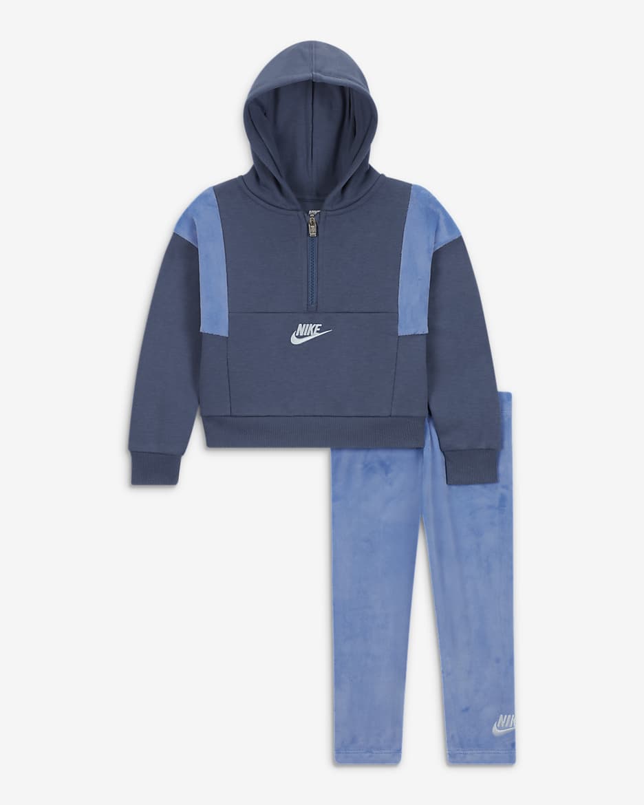 Nike "Home Swoosh Home" Leggings Set Baby 2-Piece Hoodie Set - Polar