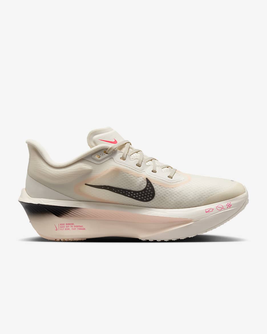 Nike Zoom Fly 6 női országúti futócipő - Pale Ivory/Crimson Tint/Sail/Fekete