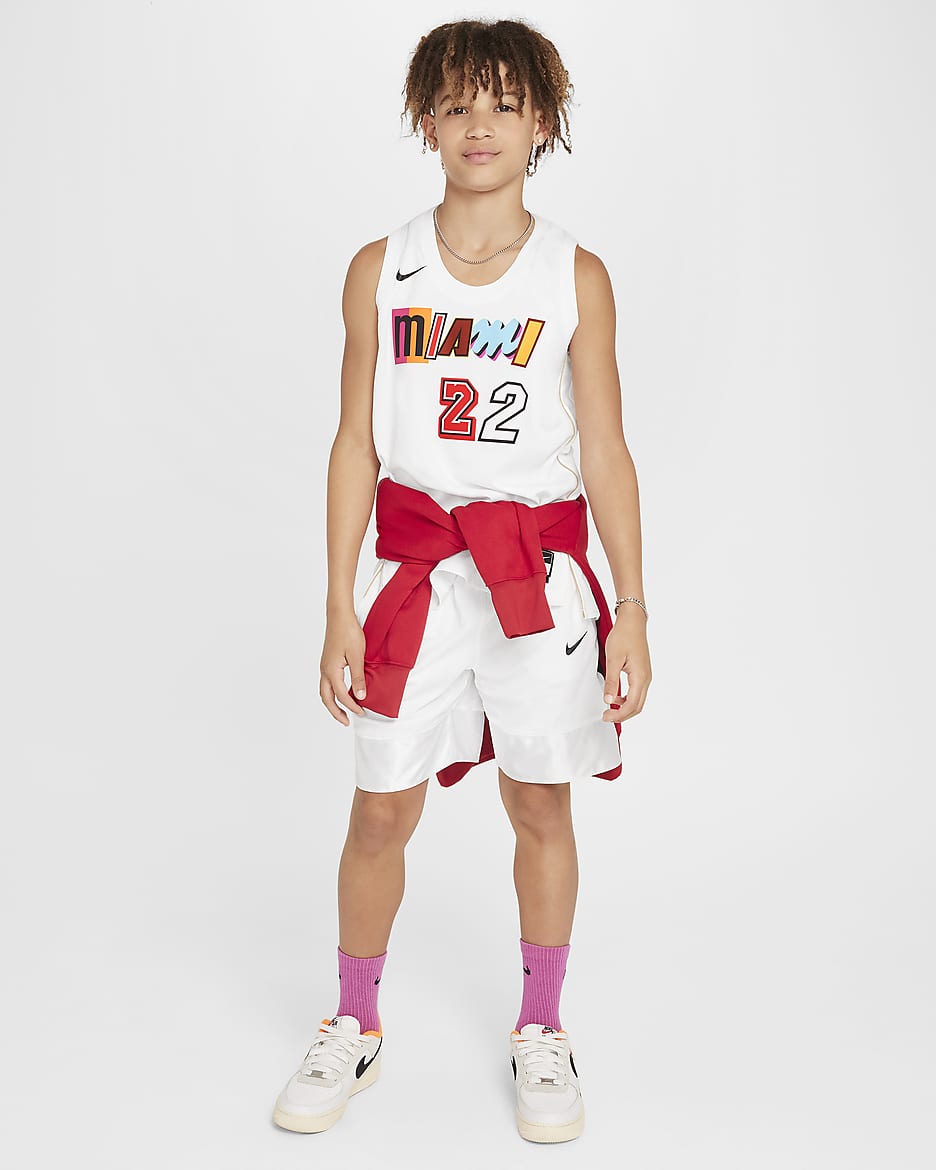 Jimmy Butler Miami Heat City Edition Older Kids' Nike Dri-FIT NBA Swingman Jersey - White