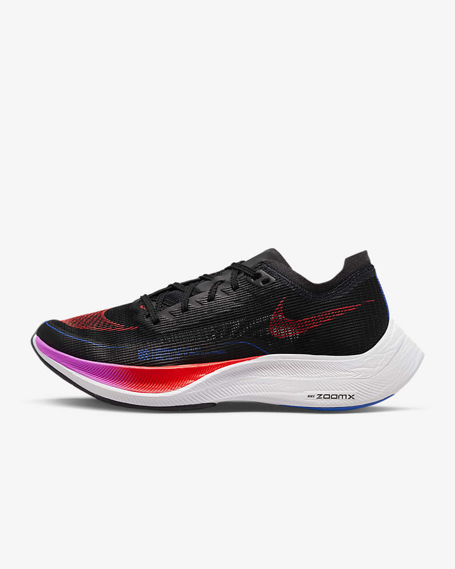 Nike Vaporfly 2 Women's Road Racing Shoes - Black/Fuchsia Dream/White/Bright Crimson