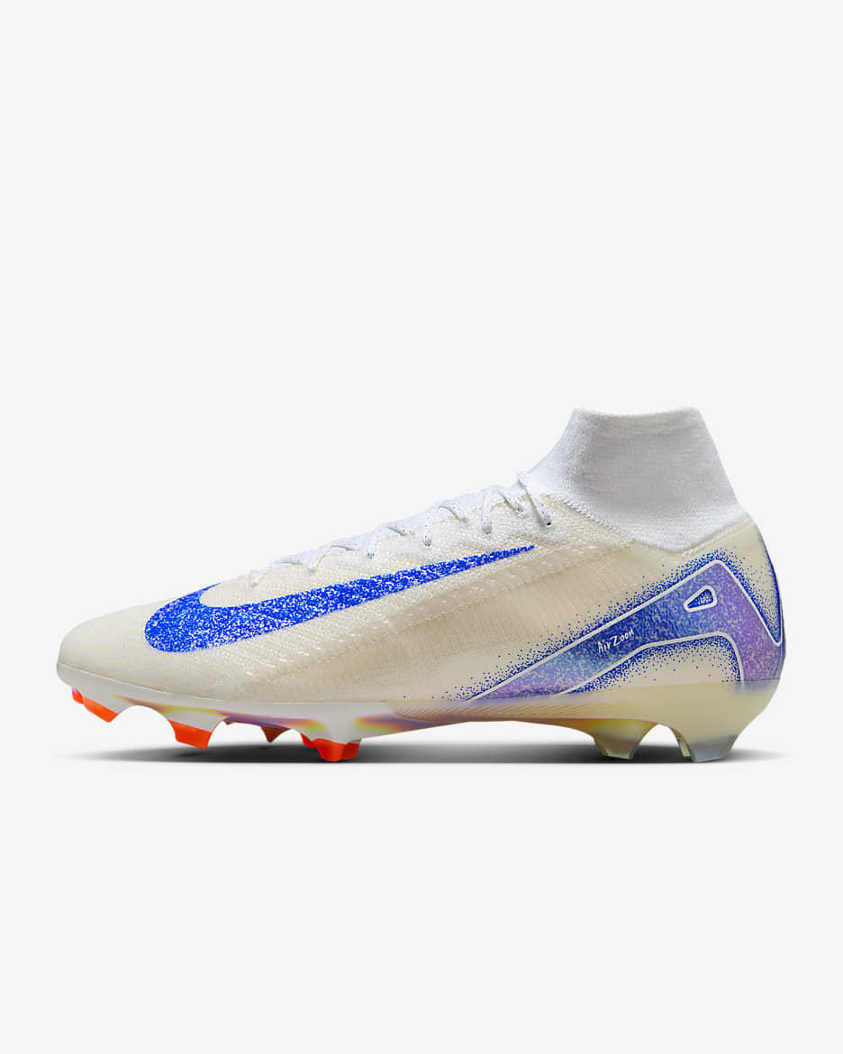 รองเท้าสตั๊ดฟุตบอลหุ้มข้อสูง FG Nike Mercurial Superfly 10 Elite Blueprint - ขาว/Racer Blue