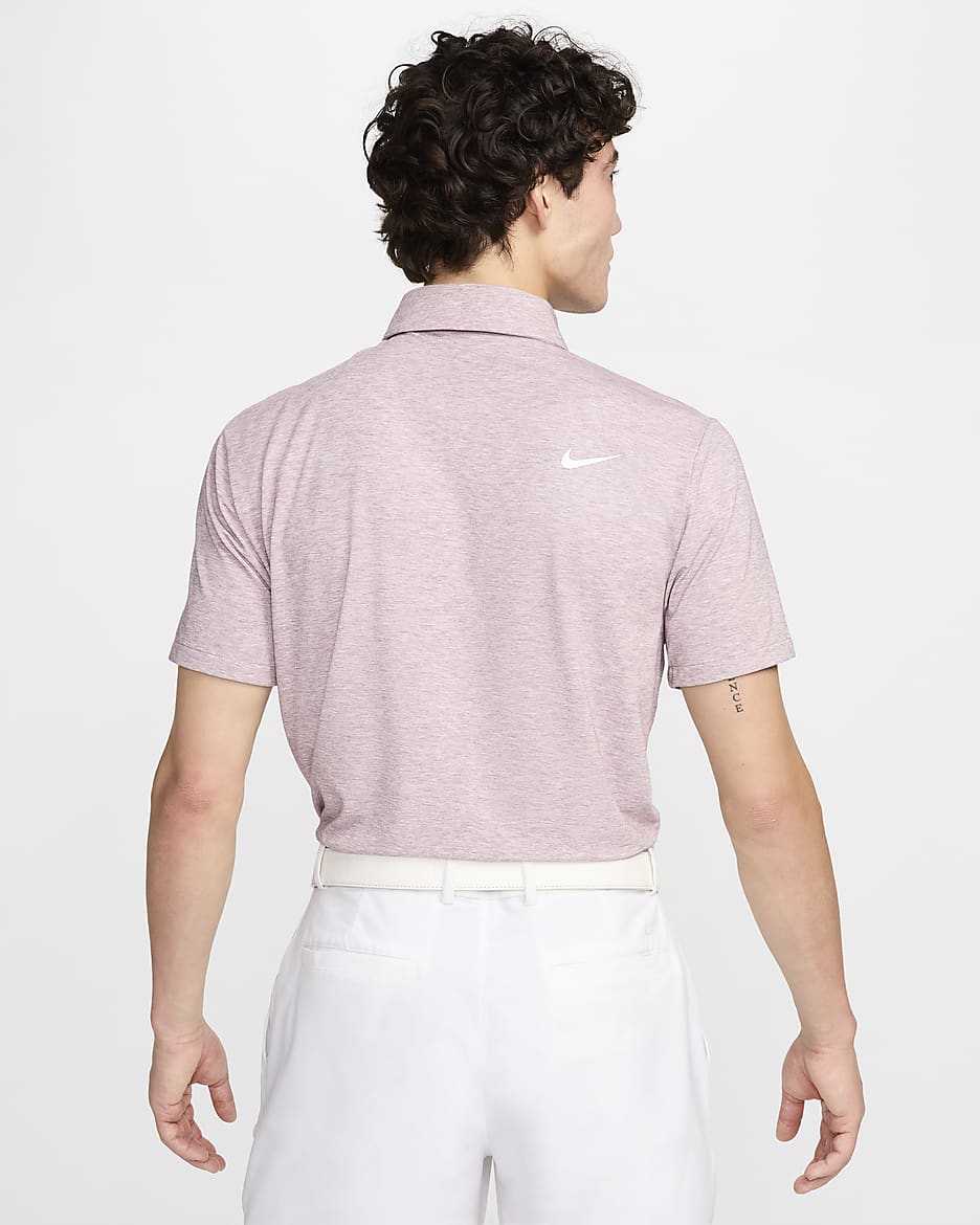 Nike Dri-FIT Tour Men's Golf Polo - Burgundy Crush/White