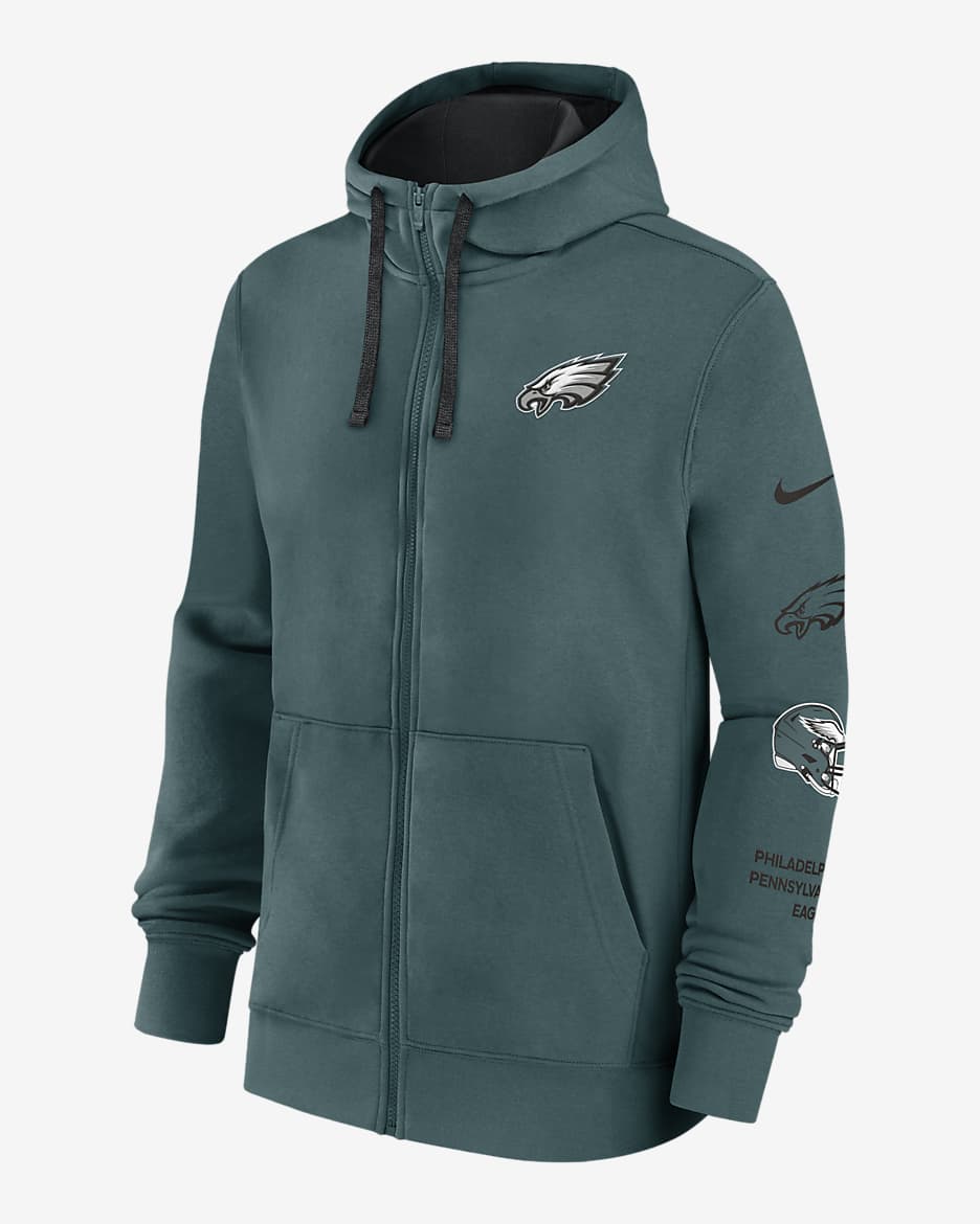 Philadelphia Eagles Club Men's Nike NFL Full-Zip Hoodie - Teal