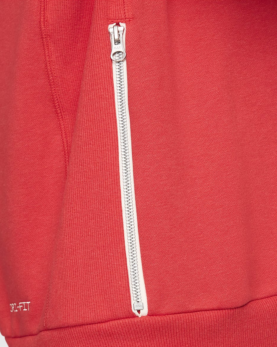 Nike Standard Issue Dessuadora de bàsquet de coll rodó Dri-FIT - Home - University Red/Jaspiat/Pale Ivory