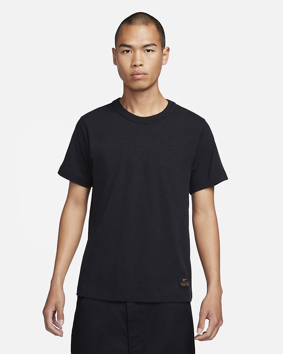 เสื้อถักแขนสั้นผู้ชาย Nike Life - ดำ/ดำ