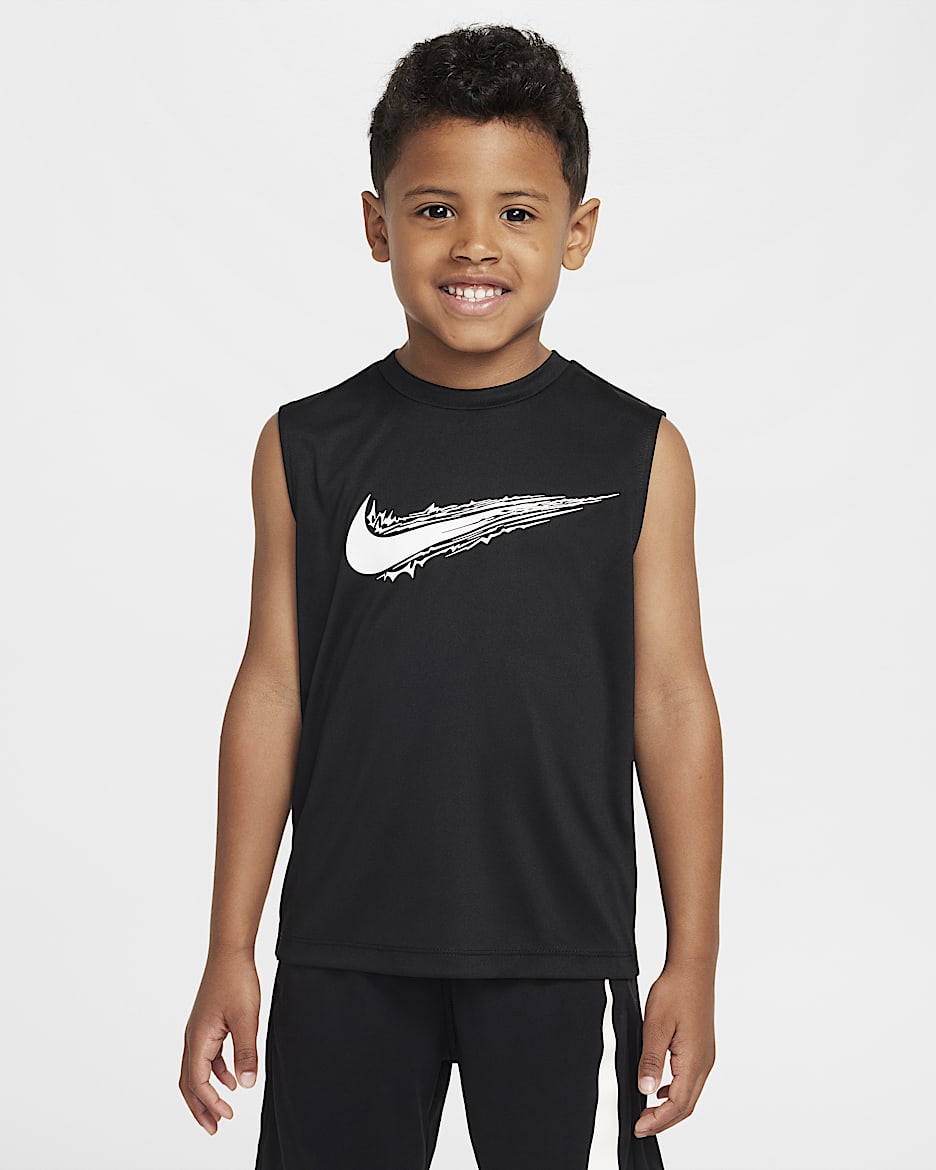 Nike Dri-FIT Little Kids' Multi Sleeveless Top - Black