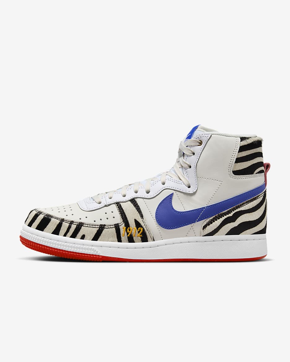 Calzado de básquetbol para hombre Nike Terminator High (Tennessee State) - Fantasma/Blanco/Rojo universitario/Azul carrera