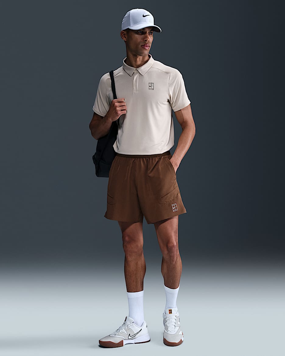 NikeCourt Advantage Men's Dri-FIT 15cm (approx.) Tennis Shorts - Cacao Wow/White