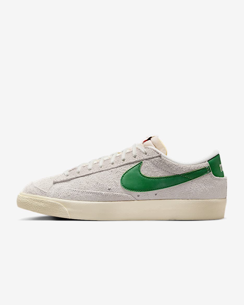 Tenis para hombre Nike Blazer Low '77 Premium - Blanco cumbre/Leche de coco/Naranja seguridad/Verde Kelly
