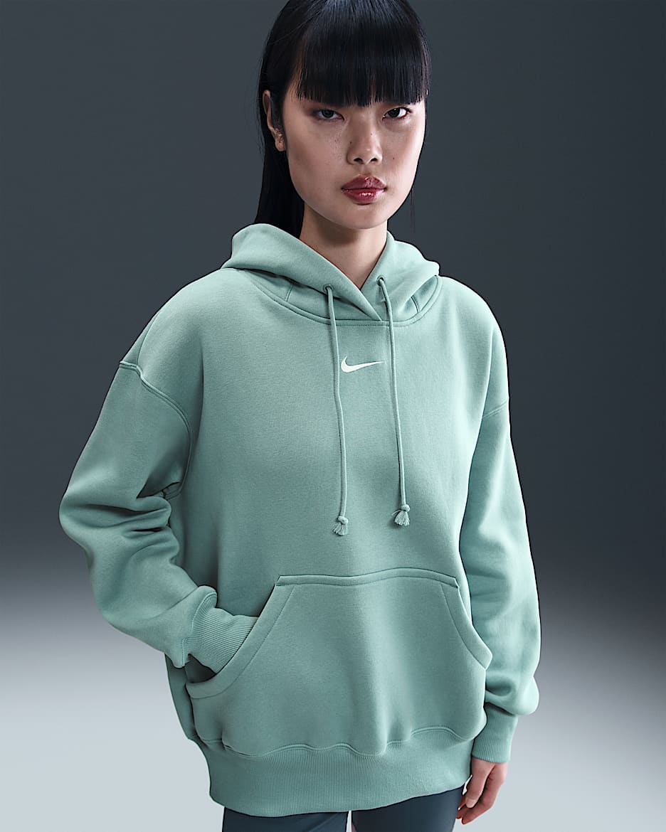 Nike Sportswear Phoenix Fleece Bol Kesimli Kadın Kapüşonlu Sweatshirt'ü - Cannon/Sail