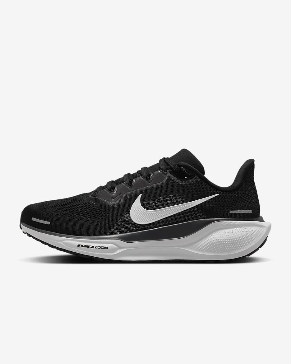 Nike Pegasus 41 女款路跑鞋 (特寬) - 黑色/Anthracite/白色