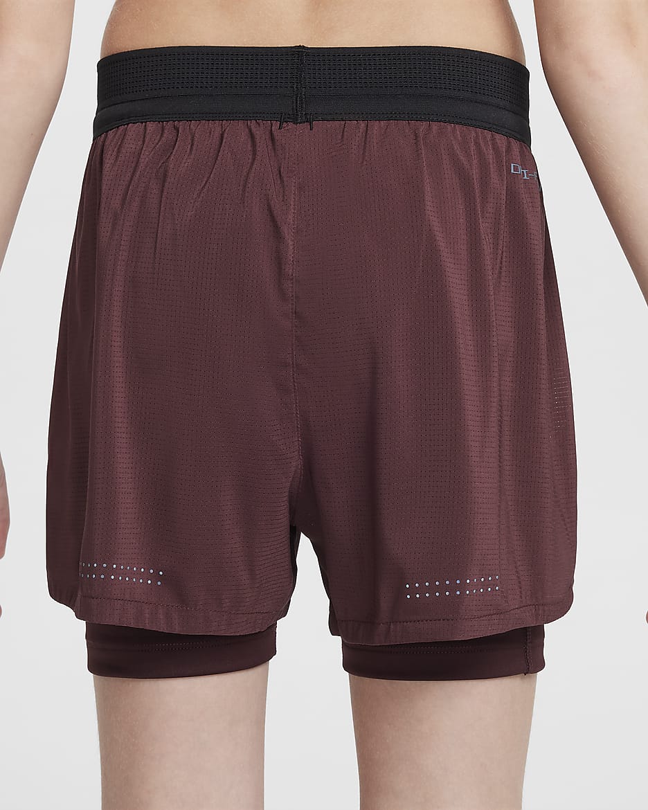 Nike Older Kids' (Girls') Dri-FIT ADV Shorts - Burgundy Crush/Burgundy Crush/Black