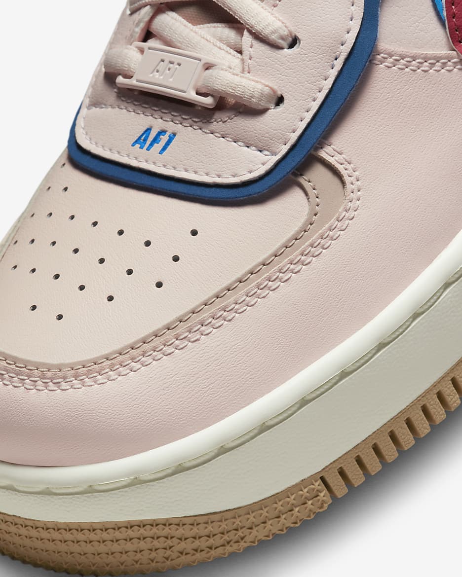 Nike Air Force 1 Shadow Damesschoen - Light Soft Pink/Fossil Stone/Team Red/Canyon Rust