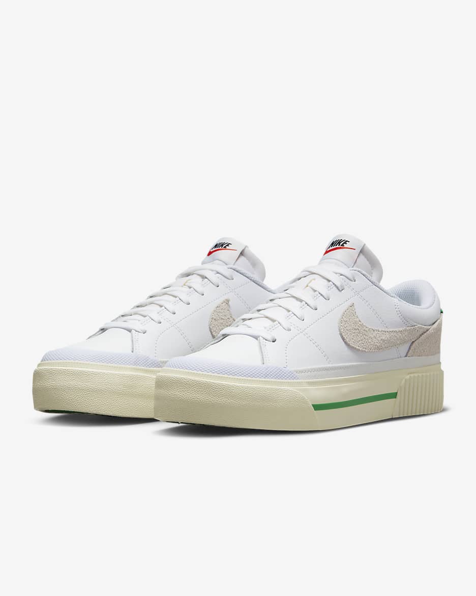 Nike Court Legacy Lift Women's Shoes - White/Coconut Milk/Stadium Green/Summit White