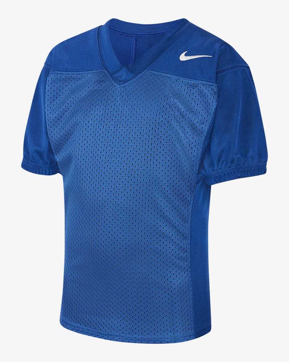 Jersey de fútbol americano para niños talla grande Nike Practice - Royal team/Blanco team