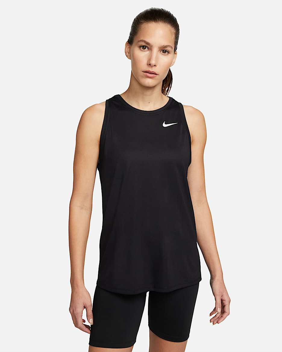 Camiseta de tirantes de entrenamiento para mujer Nike Dri-FIT - Negro/Blanco
